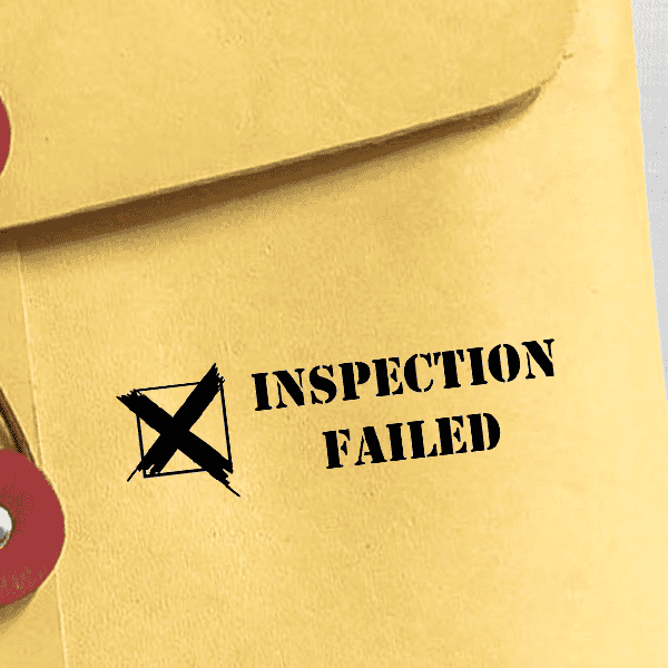Inspection Failed Rubber Stamp Imprint Example