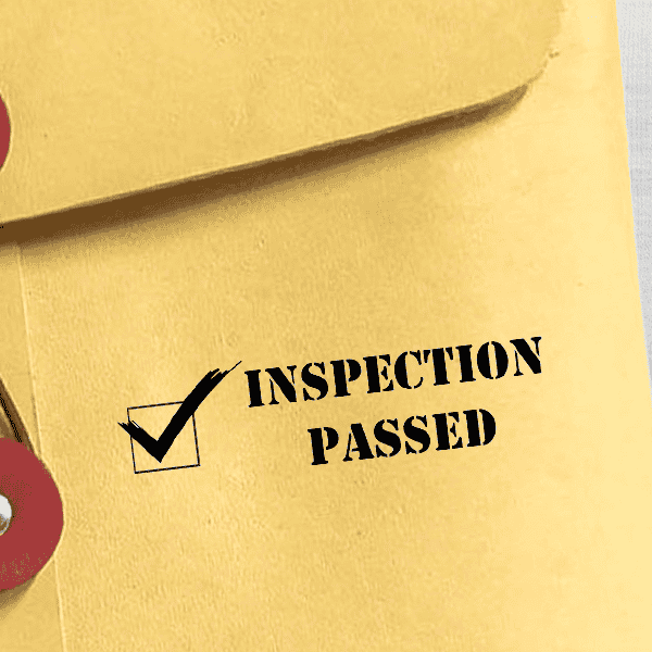 Inspection Passed Rubber Stamp Imprint Example