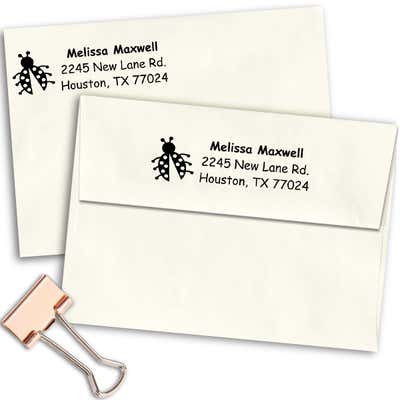 Ladybug Address Stamp - alternate view