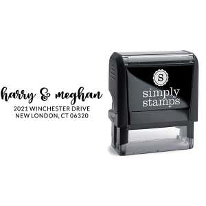Winchester Couple Return Address Stamp Body and Design