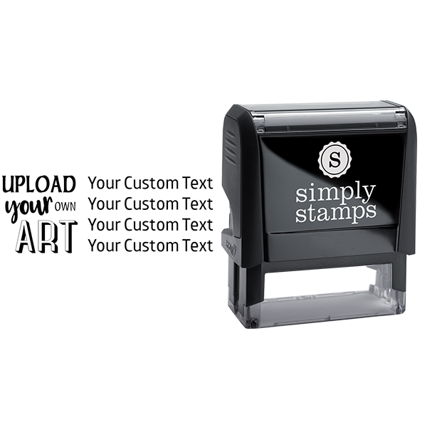Upload Your Own Art Custom Text Rubber Stamp Body and Design