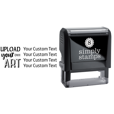 Upload Your Own Art Custom Text Rubber Stamp - alternate view