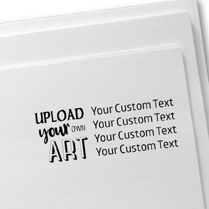 Upload Your Own Art Custom Text Rubber Stamp Imprint Example