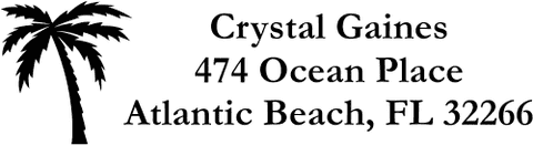 Palm Tree Address Stamp