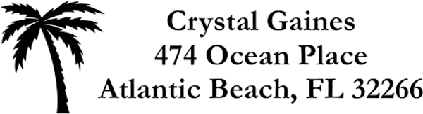 Palm Tree Address Stamp