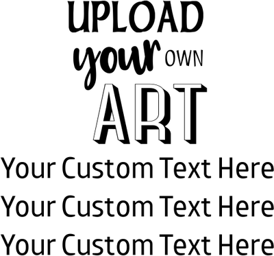 3 Line Custom Upload Art Top Rubber Stamp - alternate view