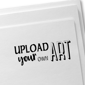 Upload Your Own Art Rectangle Rubber Stamp Imprint Example
