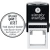 Custom Art Round Return Address Stamp Body and Design