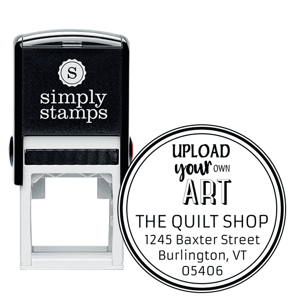 Custom Art Round Return Address Stamp