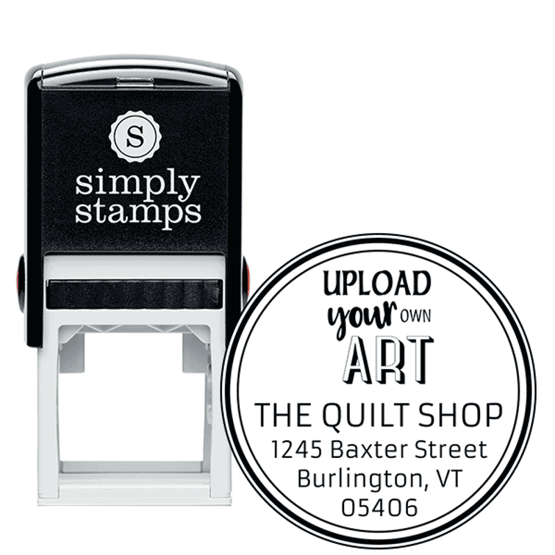 Custom Art Round Return Address Stamp
