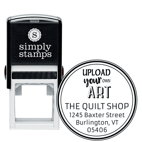 Custom Art Round Return Address Stamp