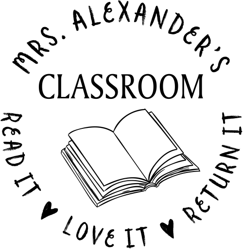 Borrowed Classroom Book Teacher Stamp