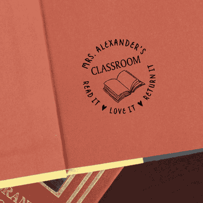 Borrowed Classroom Book Teacher Stamp - alternate view