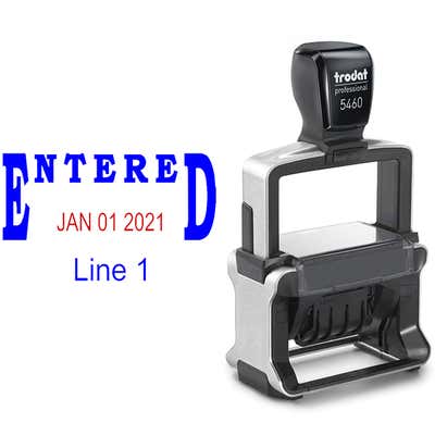 Trodat Professional Entered Date Stamp - alternate view