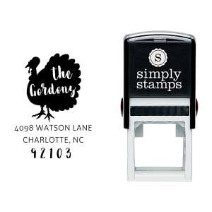 Turkey Custom Animal Return Address Stamp Body and Design