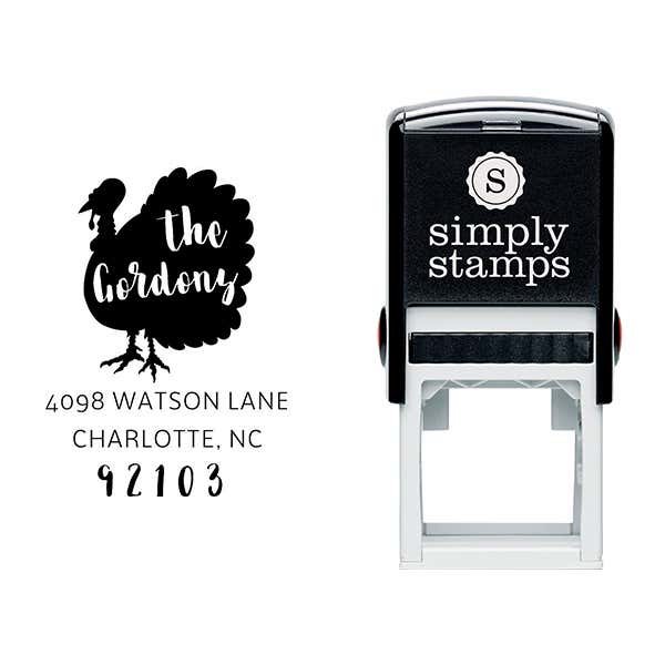 Turkey Custom Animal Return Address Stamp Body and Design