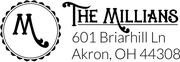 Whimsical Millian Monogram Address Stamp