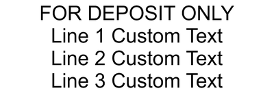 4 Line Deposit Only Stamp - alternate view
