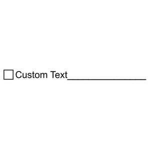 1 Line Box Form Custom Rubber Stamp Imprint Example