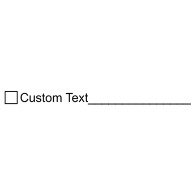 1 Line Box Form Custom Rubber Stamp - alternate view