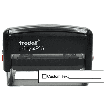 1 Line Box Form Custom Rubber Stamp