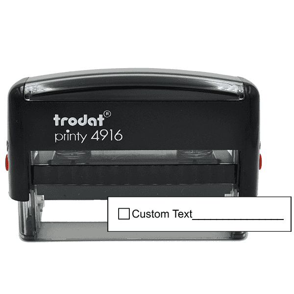 1 Line Box Form Custom Rubber Stamp