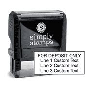 4 Line Deposit Only Stamp