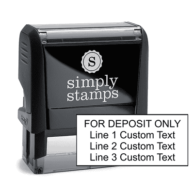 4 Line Self Inking For Deposit Stamp