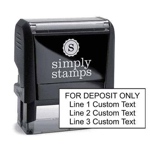 4 Line Deposit Only Stamp