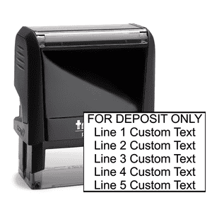 6 Line For Deposit Self Inking Stamp