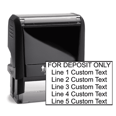 6 Line For Deposit Self Inking Stamp