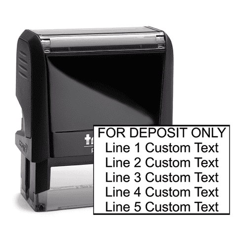 6 Line For Deposit Only Stamp