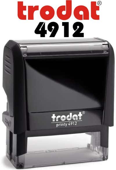 Trodat 4912 Custom 4 Line Text Stamp - alternate view