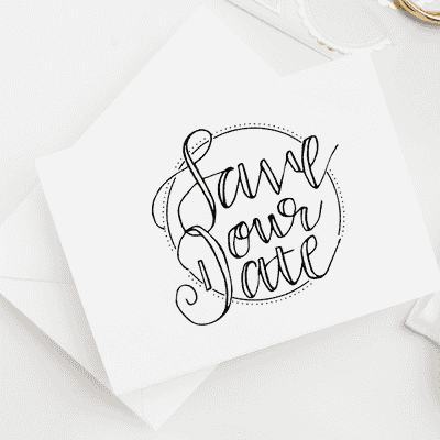 Circles and Dots Save the Date Stamp - alternate view
