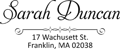 Duncan Handwritten Address Stamp