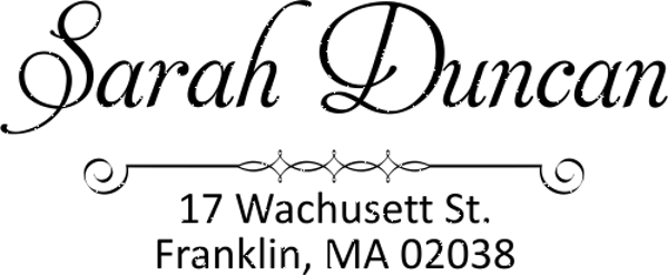 Duncan Handwritten Address Stamp