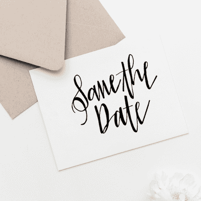 Glam Save the Date Stamp - alternate view