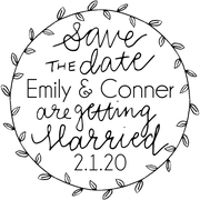 Garden Leaves Save the Date Stamp