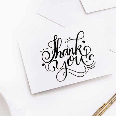 Fancy Thank You Stamp - alternate view