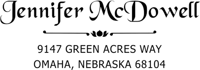 McDowell Deco Handwritten Address Stamp