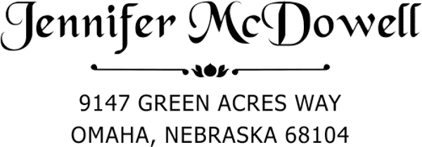 McDowell Deco Handwritten Address Stamp