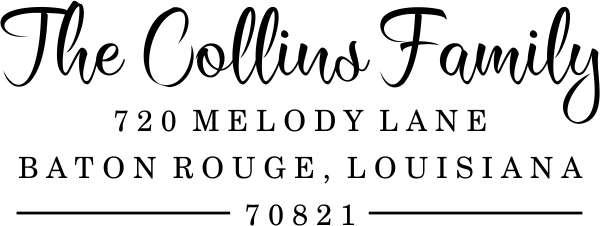 Collins Self-Inking Address Custom Stamp