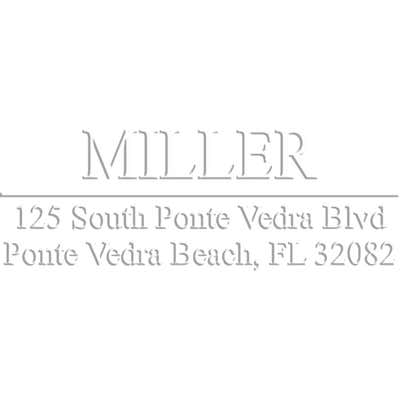 Miller Rectangular Return Address Pocket Embosser