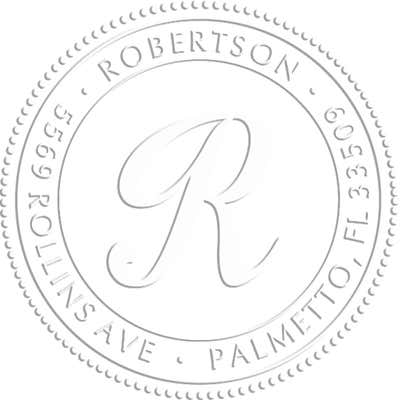 Palmetto Circle Round Return Address Embosser