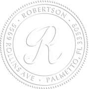 Palmetto Circle Round Return Address Embosser