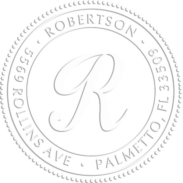 Palmetto Circle Round Return Address Embosser