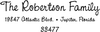 Robertson Family Handwritten Address Stamp