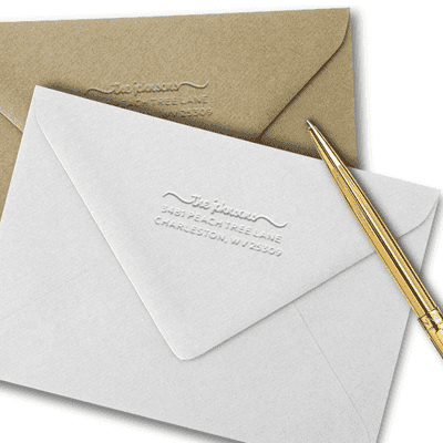 Charleston Rectangular Return Address Embosser - alternate view