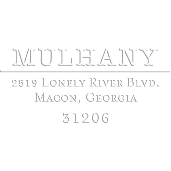 Mulhany Rectangular Return Address Embosser