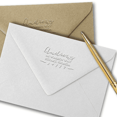 Andrews Hand Rectangular Return Address Embosser - alternate view